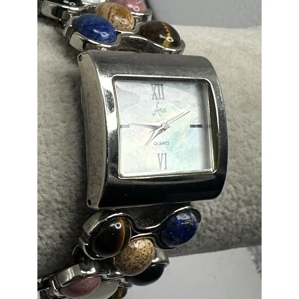 Aria Ladies MOP Gemstone Watch New‎ Battery 27MM 6.5